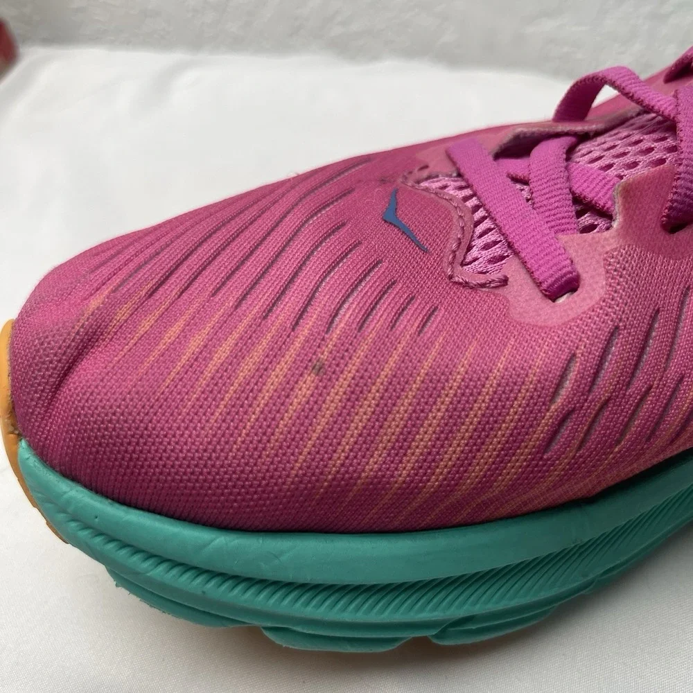 Hoka One One Rincon 3 Womens Size 9.5 Pink Blue Athletic Running Shoes Sneakers